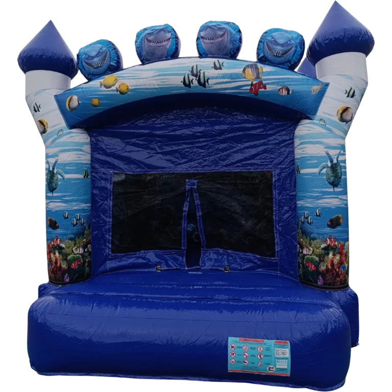 Location château gonflable Océan décor fonds marins à Cournon-d’Auvergne (63), proche de Clermont-Ferrand